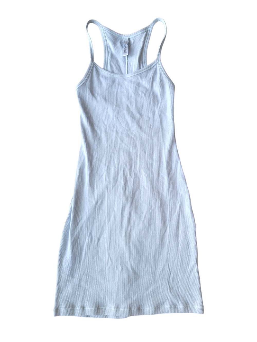 Skims Cotton Rib Mini Dress Opal Blue Size Small - Picture 3 of 7